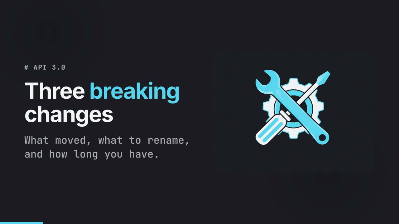 Bild aus dem Beispielvideo: Release Notes zur API