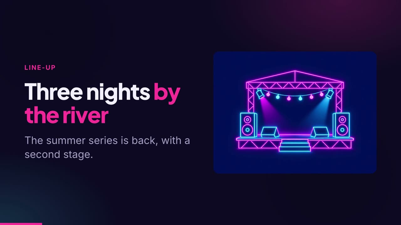 Frame from the Neon Night example video