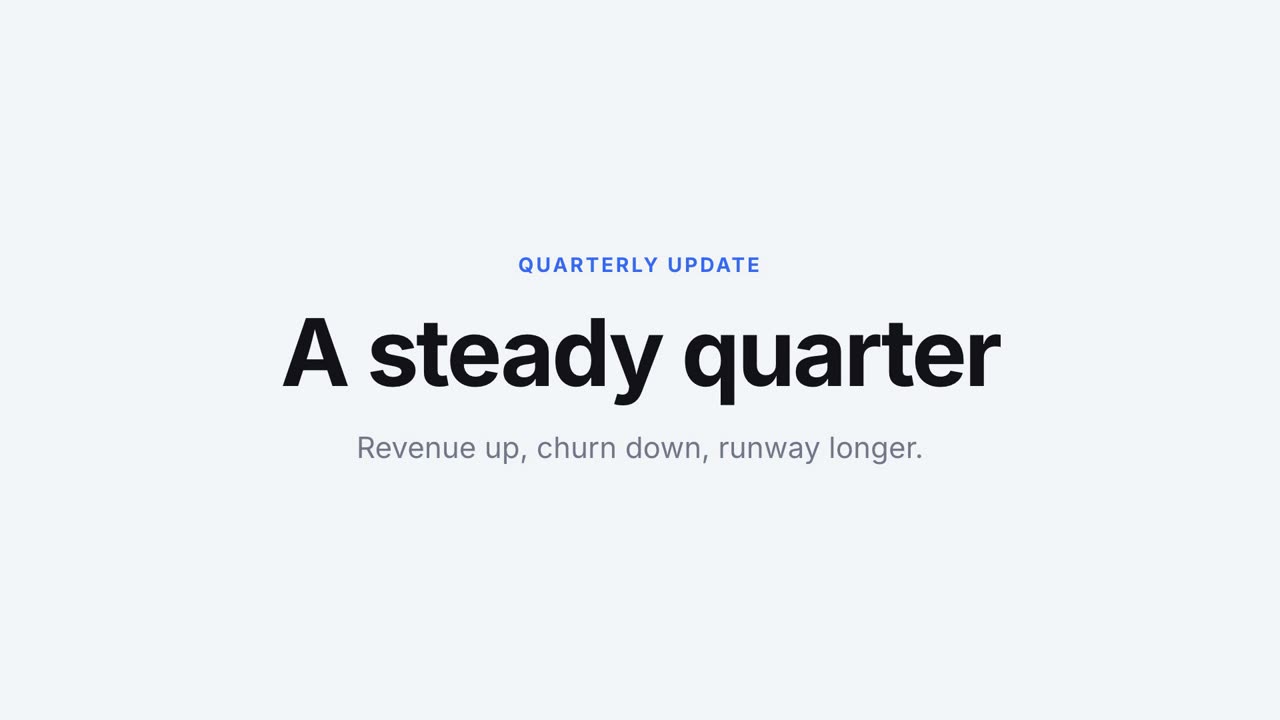 Frame from the Quiet Keynote example video